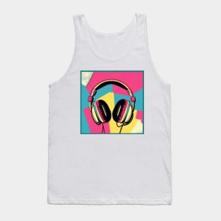 90s Pastel Retro Headphones Tank Top